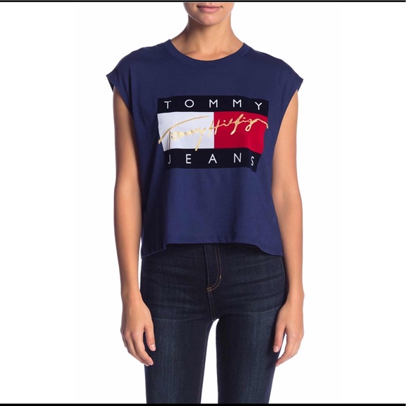 tommy jeans logo tank dress